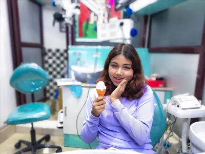 Diagnosis and treatment of sensitivity, pain of teeth during cold/ hot food intake at Dentity Dental Teghoria
